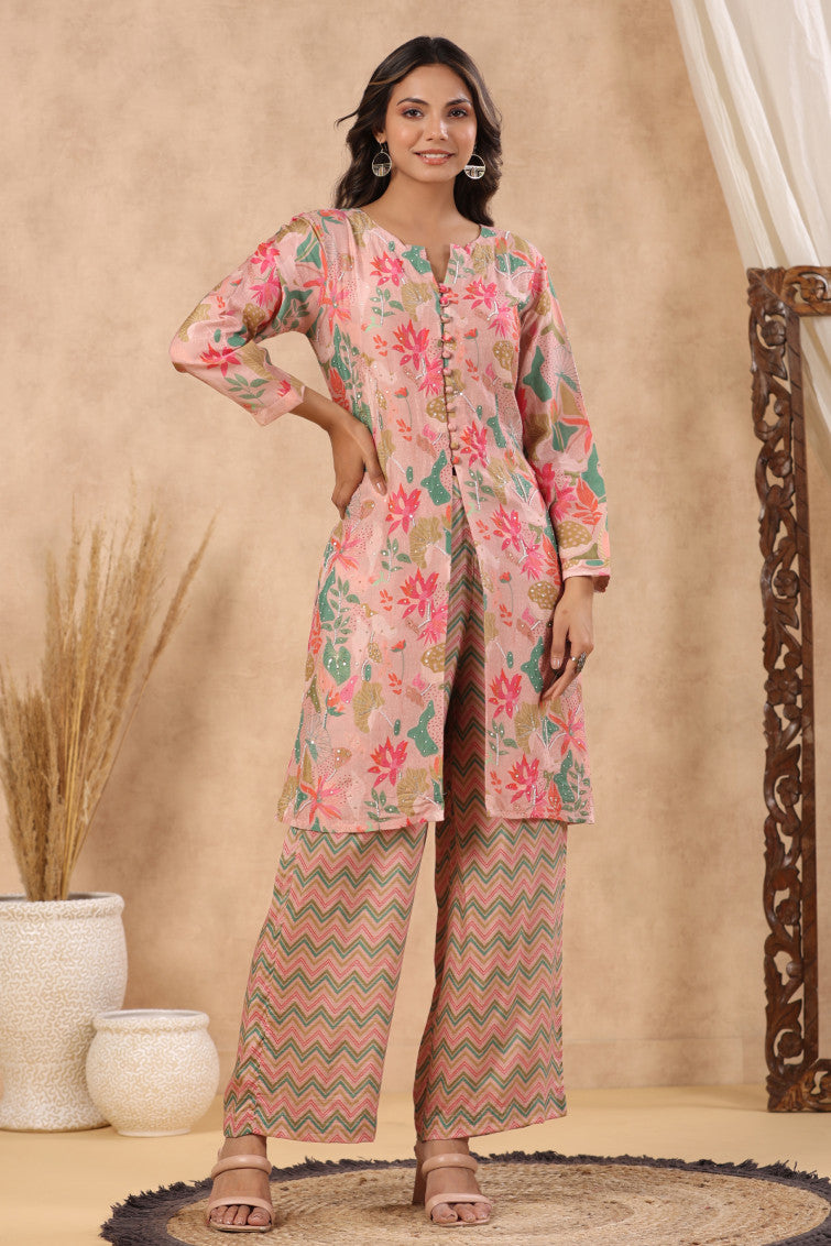 Aster Printed Muslin Co-ord Set