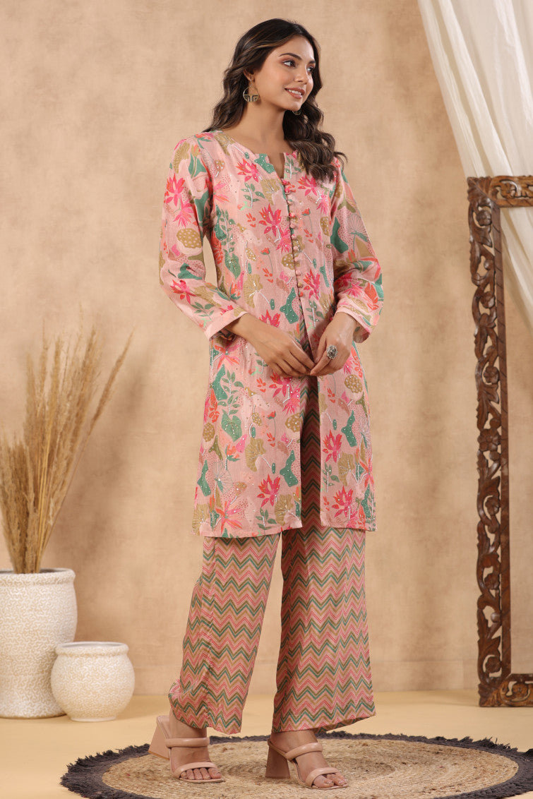 Aster Printed Muslin Co-ord Set