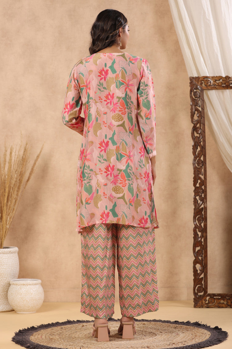 Aster Printed Muslin Co-ord Set