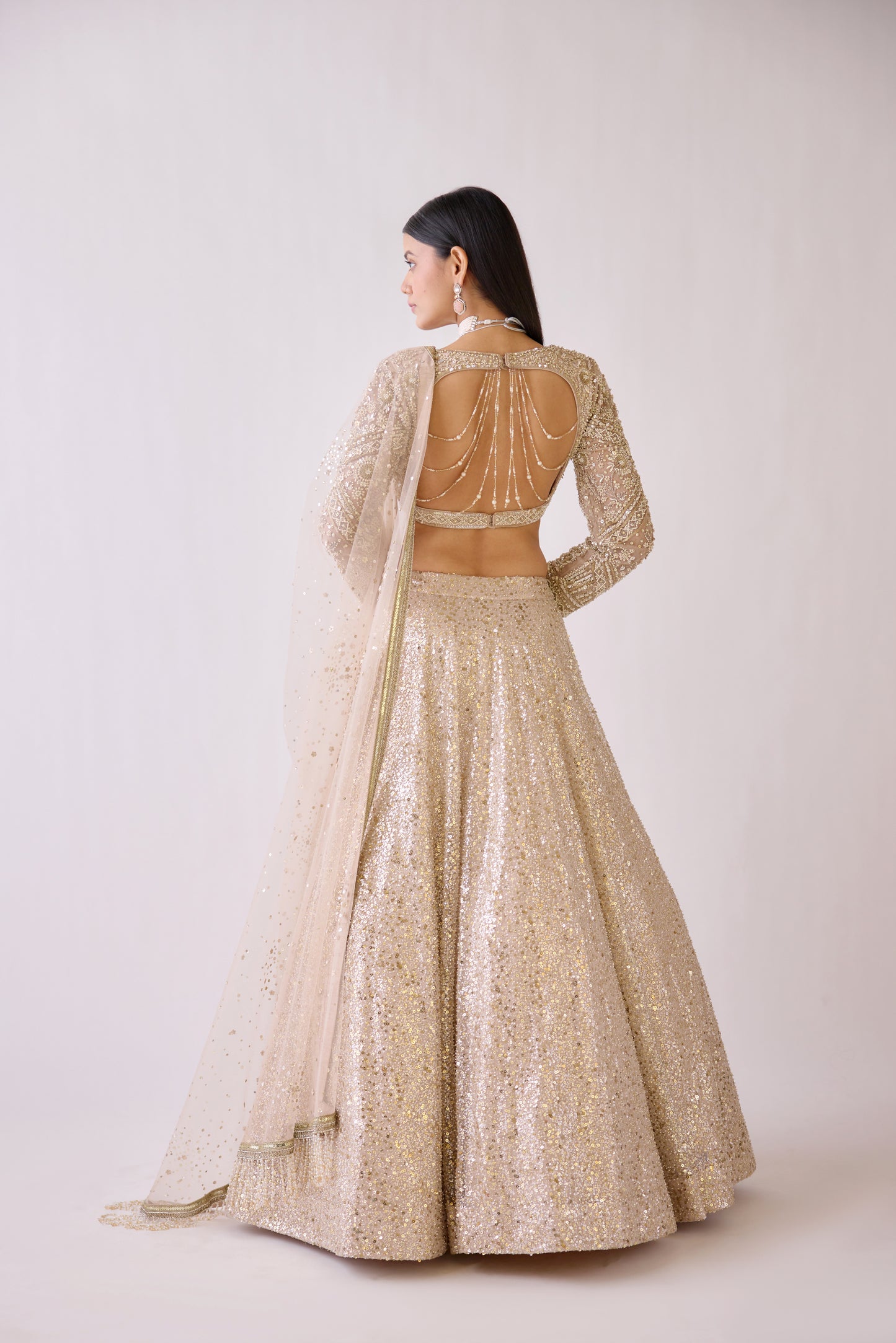 Stardust Champagne Lehenga