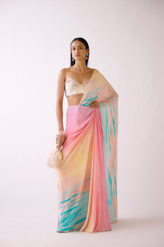 Sunset Saree