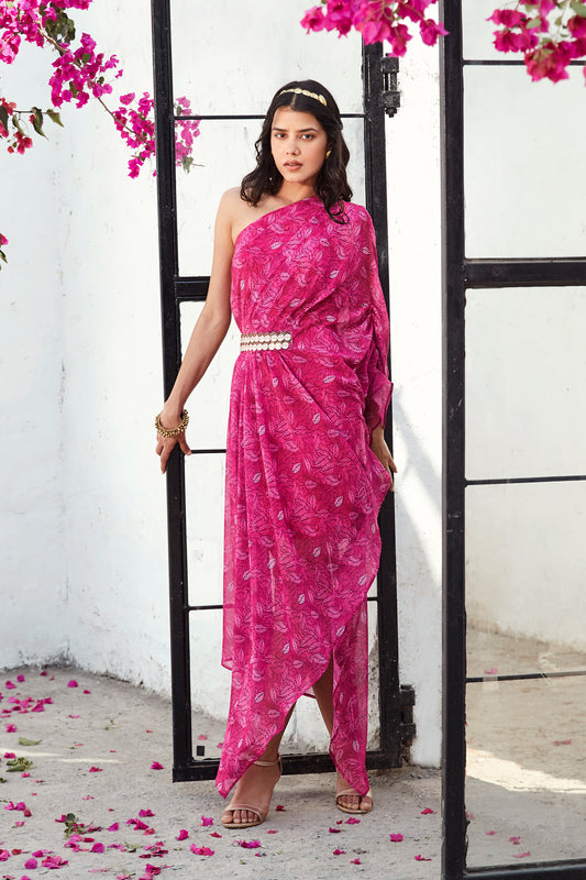 Pink Georgette Kaftan