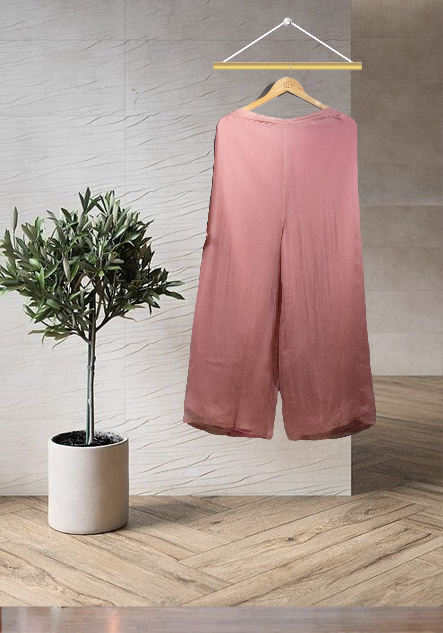 BLUSH PINK EMB COLLAR CO-ORD SET